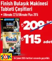 FİNİSH BULAŞIK MAKİNESİ TABLETİ ÇEŞİTLERİ